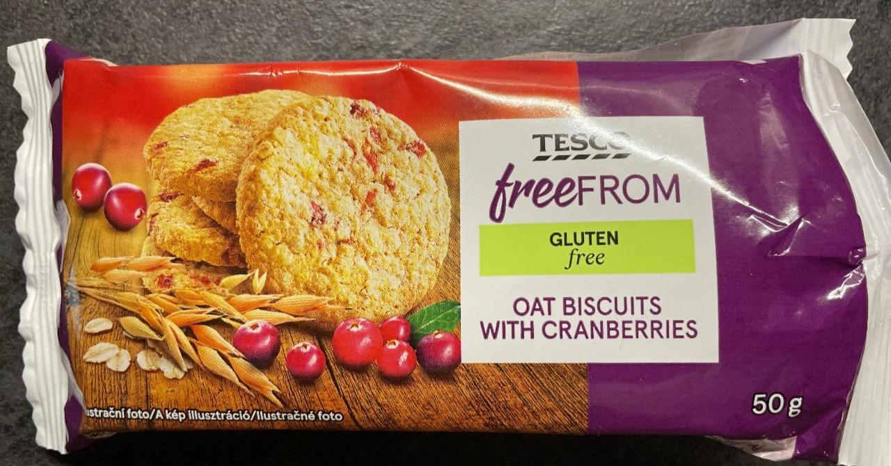 Fotografie - Gluten free Oat Biscuits with Cranberries Tesco free From