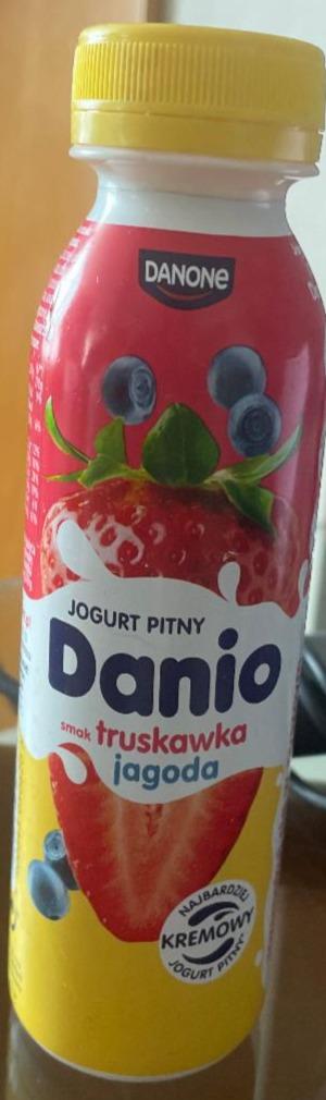 Fotografie - Jogurt pitny Danio smak fruskawka jagoda Danone