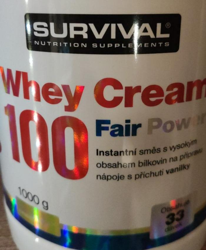 Fotografie - Survival Whey Cream 100 Fair Power vanilka