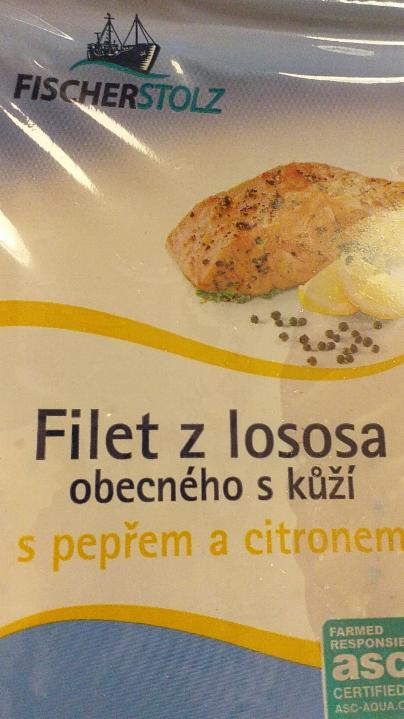 Fotografie - Filet z lososa obecného s kůží s pepřem a citronem FischerStolz