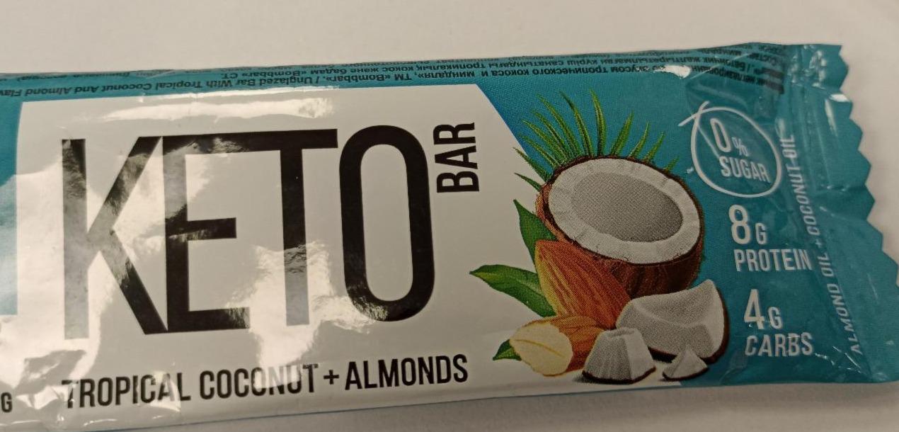 Fotografie - Keto Bar Tropical+Coconut+Almonds Bombbar