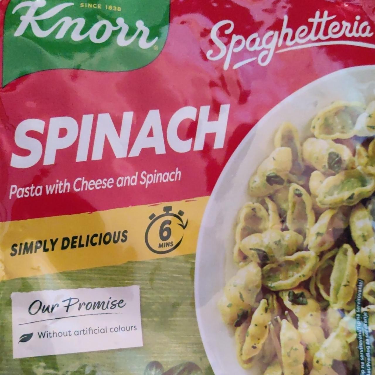 Fotografie - Spaghetteria Spinach pasta with cheese and Spinach Knorr