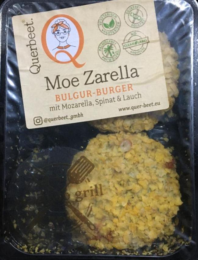 Fotografie - Moe Zarella bulgur-burger mit mozzarella, spinat & lauch Querbeet