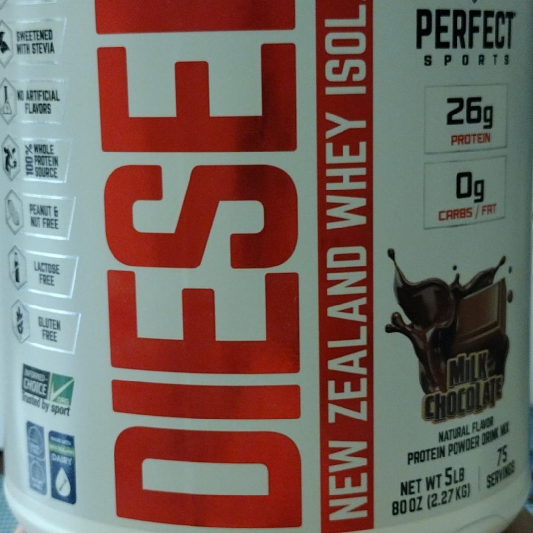 Fotografie - Diesel 100% New Zealand Whey Isolate mléčná čokoláda Perfect Sports