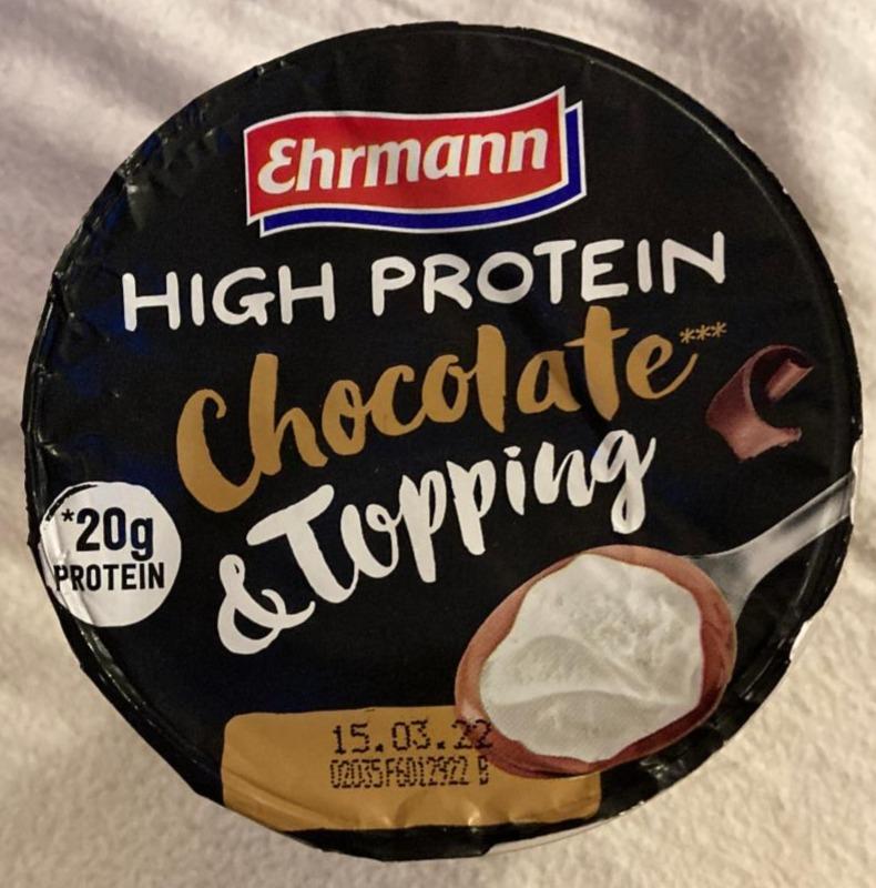 Fotografie - High protein chocolate & topping mit protein Ehrmann