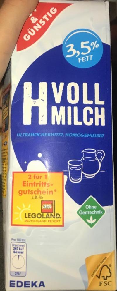 Fotografie - H Vollmilch 3,5 % Fett Gut & Günstig