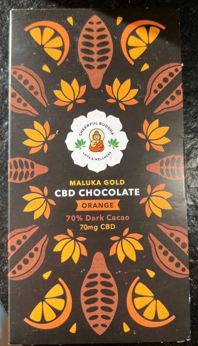 Fotografie - Maluka Gold CBD chocolate Orange 70% dark cacao 70mg CBD Cheerful Buddha