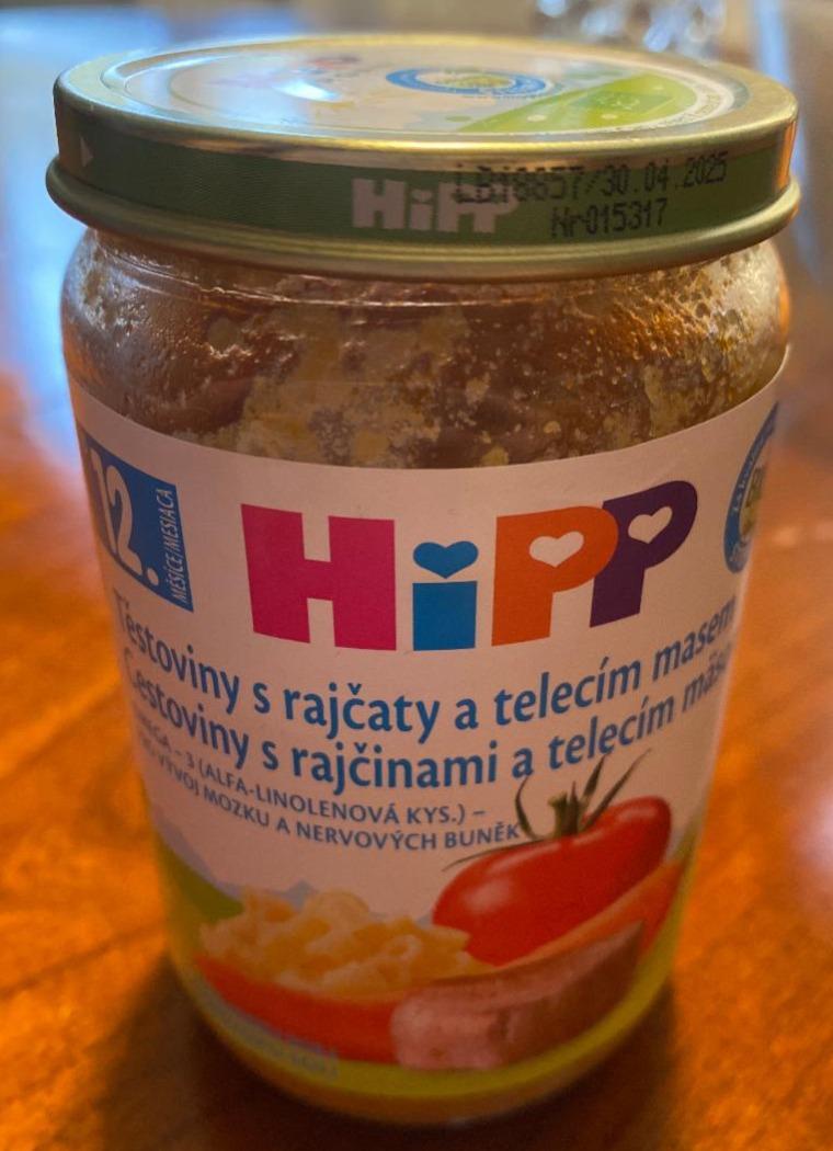 Fotografie - Těstoviny s rajčaty a telecím masem Hipp Bio