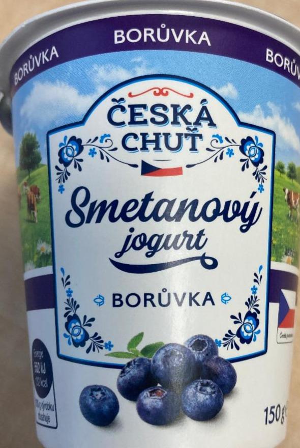 Fotografie - Smetanový jogurt borůvka Česká chuť