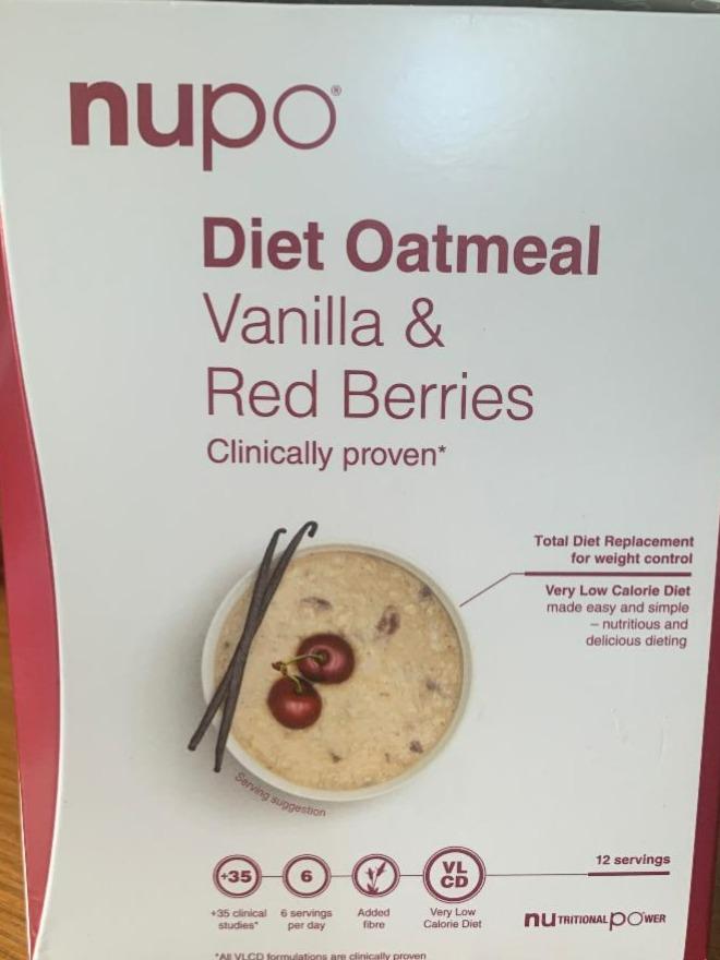Fotografie - Diet oatmeal Vanilla & Red berries Nupo