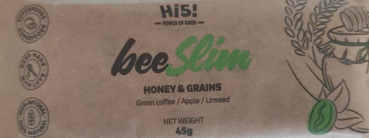 Fotografie - Hi5! beeSlim Honey & Grains Green coffee, Apple, Linseed