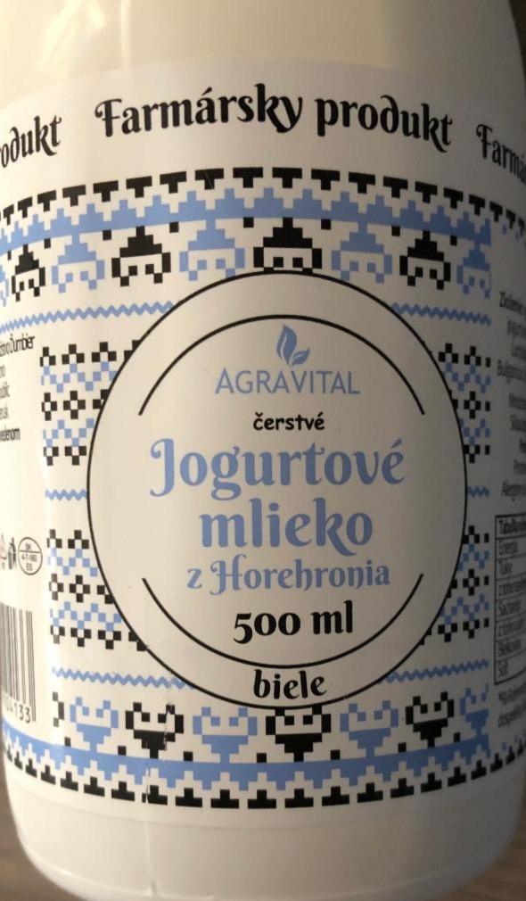 Fotografie - Jogurtové mlieko z Horehronia biele čerstvé Agravital