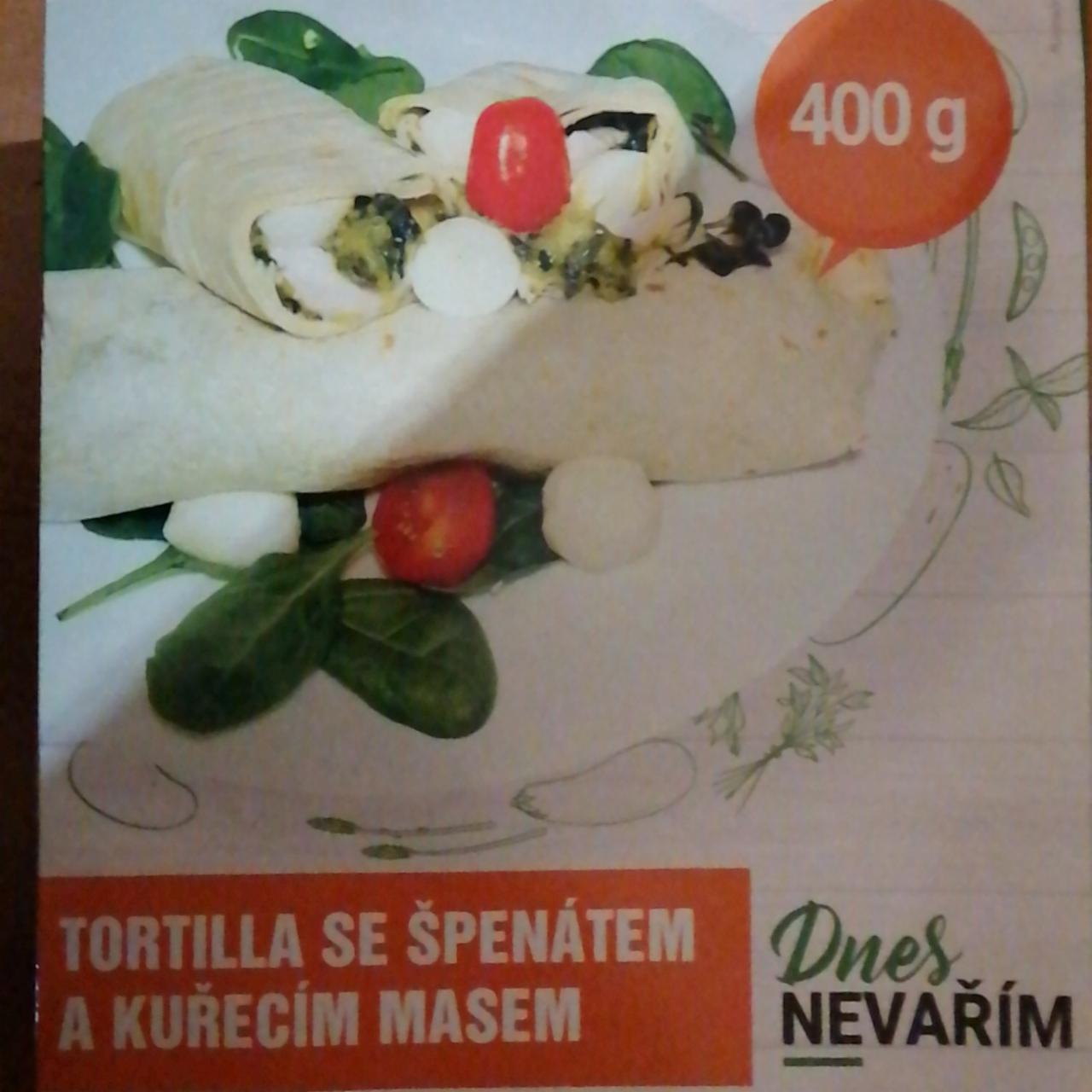 Fotografie - Tortilla se špenátem a kuřecím masem Dnes nevařím