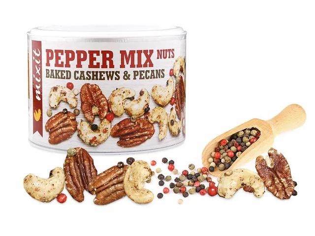 Fotografie - Pepper mix nuts baked cashews & pecans Mixit