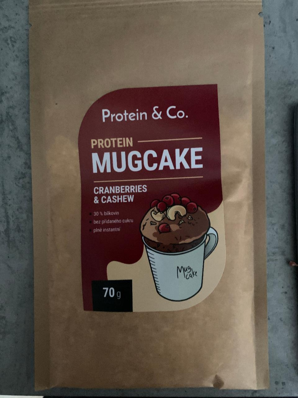 Fotografie - Protein mugcake cranberries & cashew Protein & Co.