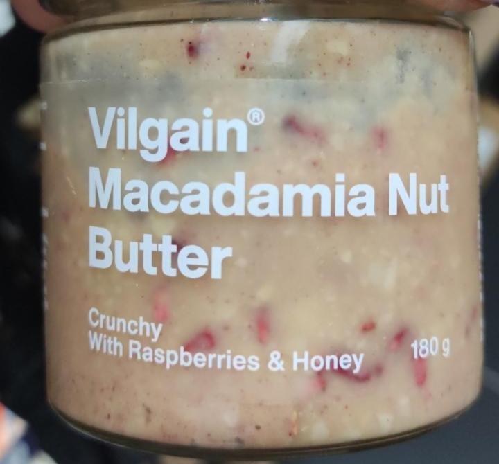 Fotografie - Macadamia Nut Butter Crunchy with Raspberries & Honey Vilgain