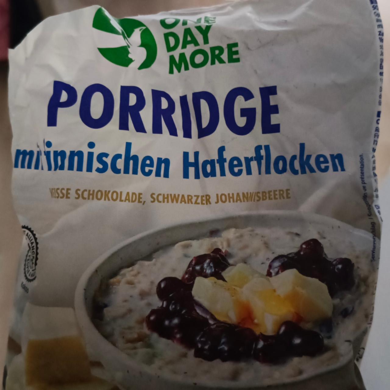 Fotografie - Porridge mit finnischen Haferflocken Weisse Schokolade, Schwarzer Johannisbeere OneDayMore