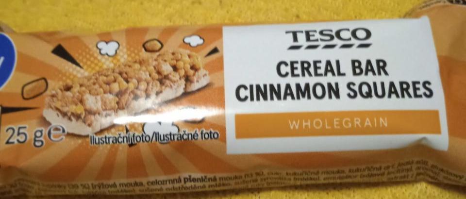 Fotografie - Cereal Bar Cinnamon Squares Tesco