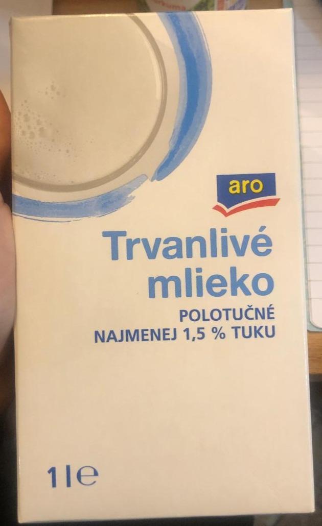 Fotografie - Trvanlivé mlieko polotučné 1,5% Aro
