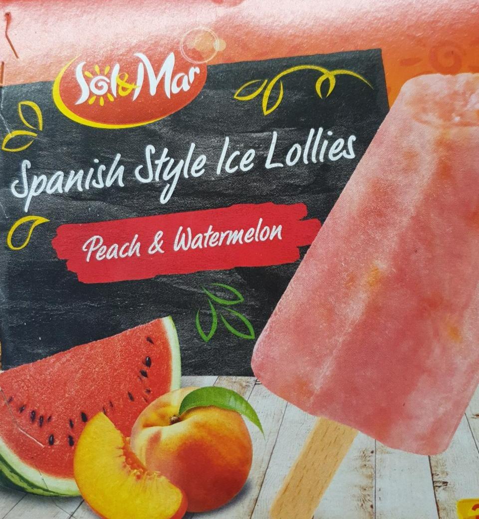 Fotografie - Spanish Style Ice Lollies Peach Watermelon