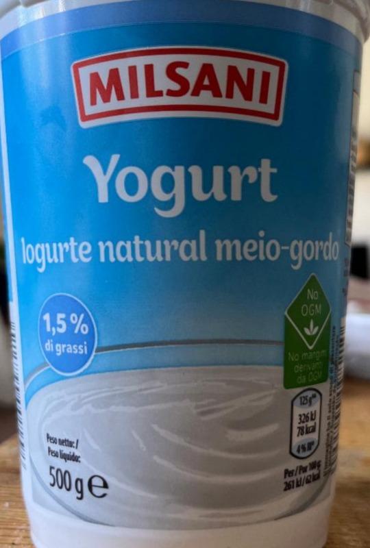 Fotografie - Yogurt Iogurte natural meio-gordo Milsani