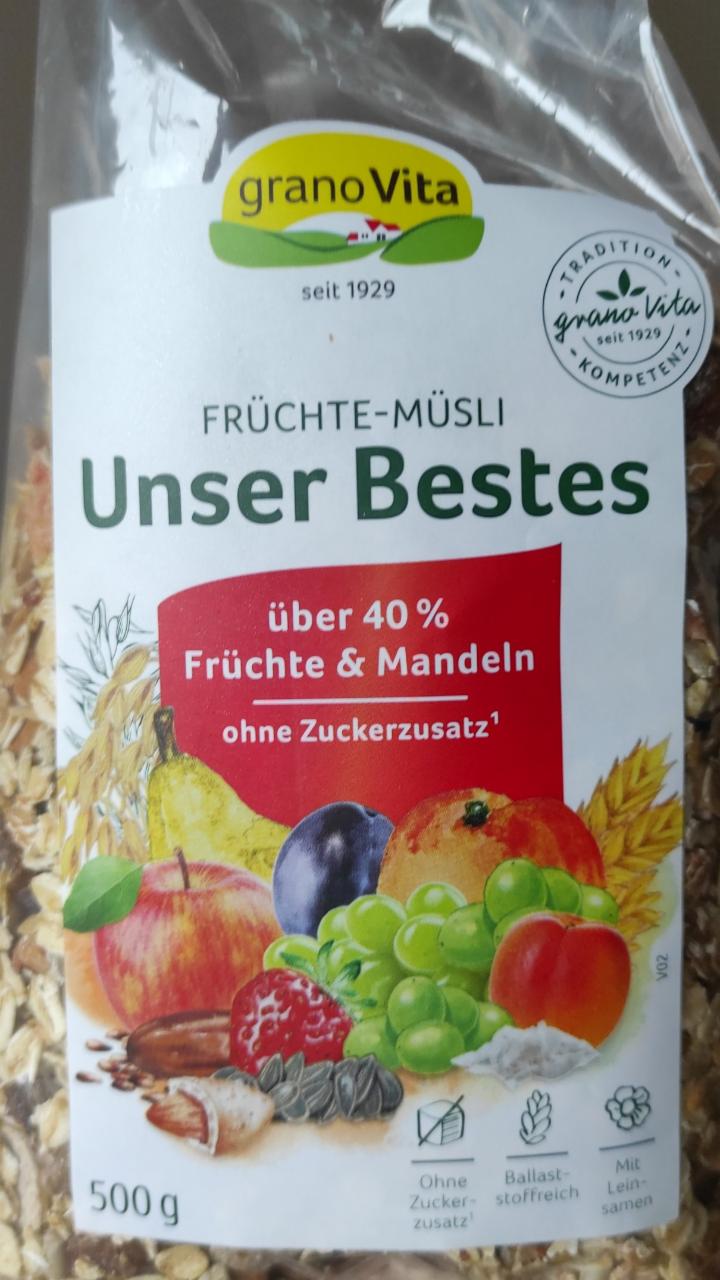 Fotografie - Früchte-Müsli Unser Bestes granoVita