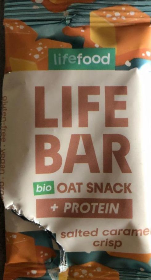 Fotografie - Life bar oat snack + protein Salted caramel crisp Lifefood