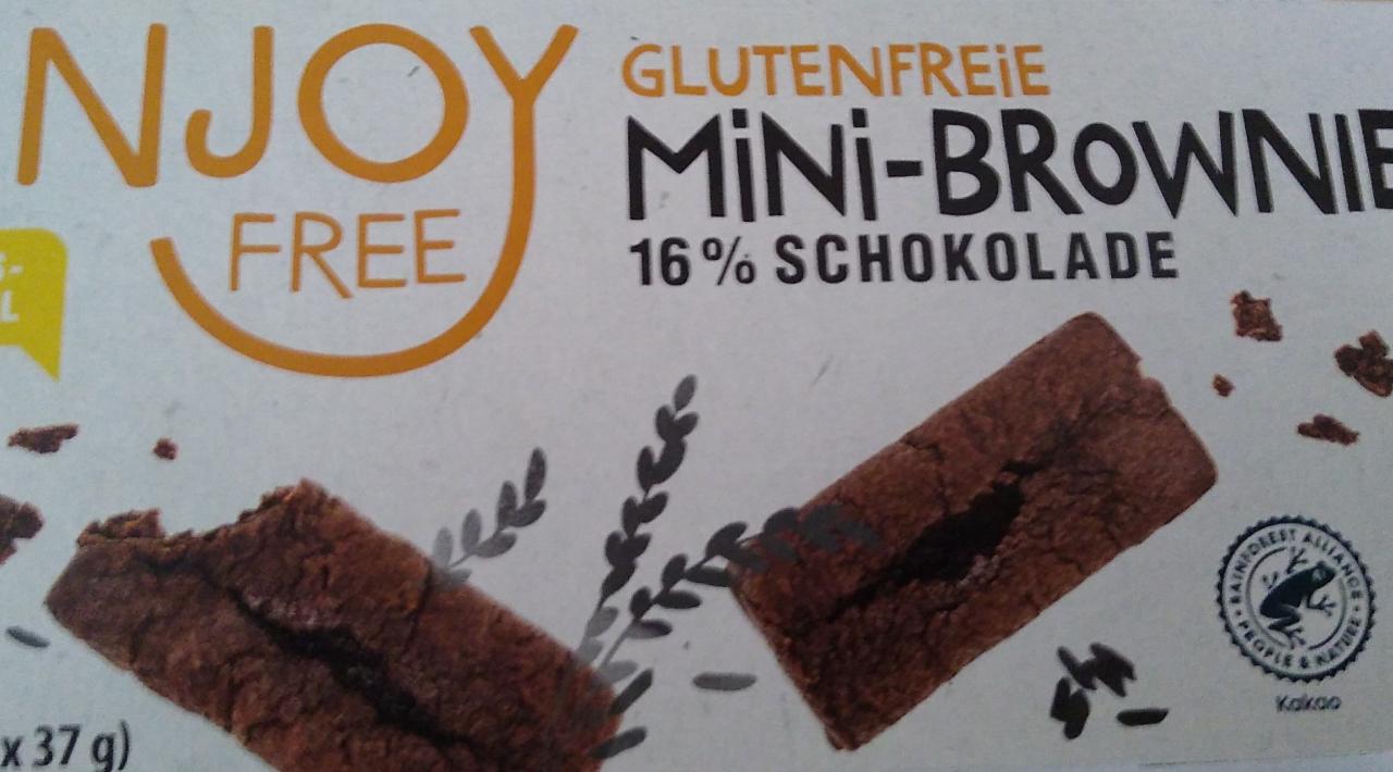 Fotografie - Mini-Brownies Glutenfreie 16% Schokolade Enjoy Free