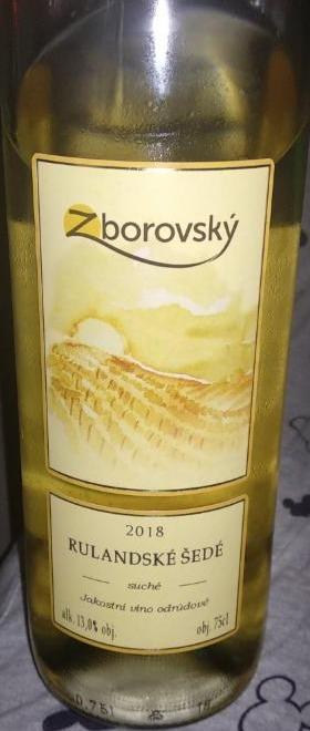 Fotografie - Rulandské šedé jakostní víno odrůdové Zborovský