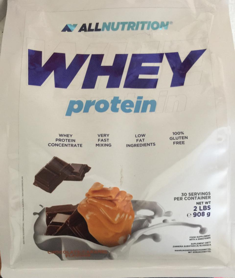 Fotografie - Whey Protein čokoláda/karamel All Nutrition