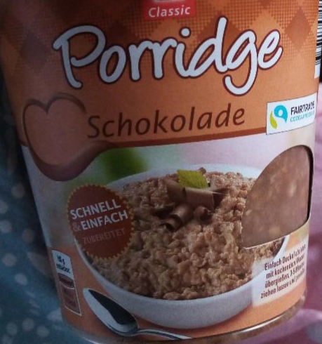 Fotografie - Porridge Schokolade Ovesná kaše čokoládová K-Classic