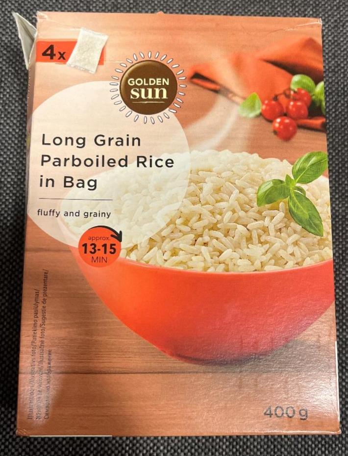 Fotografie - Long Grain Parboiled Rice in bag Golden Sun