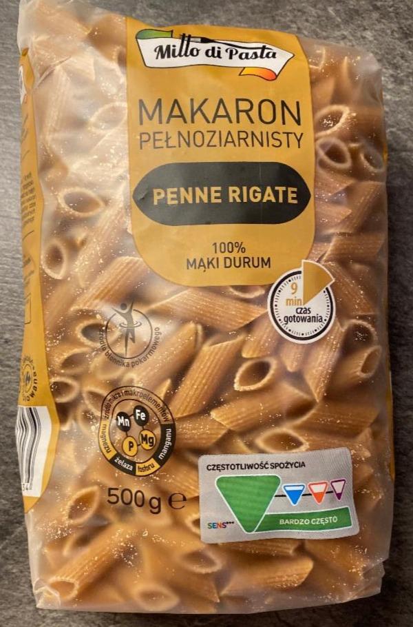 Fotografie - Makaron pełnoziarnisty Penne Rigate 100% Maki Durum Millo di Pasta