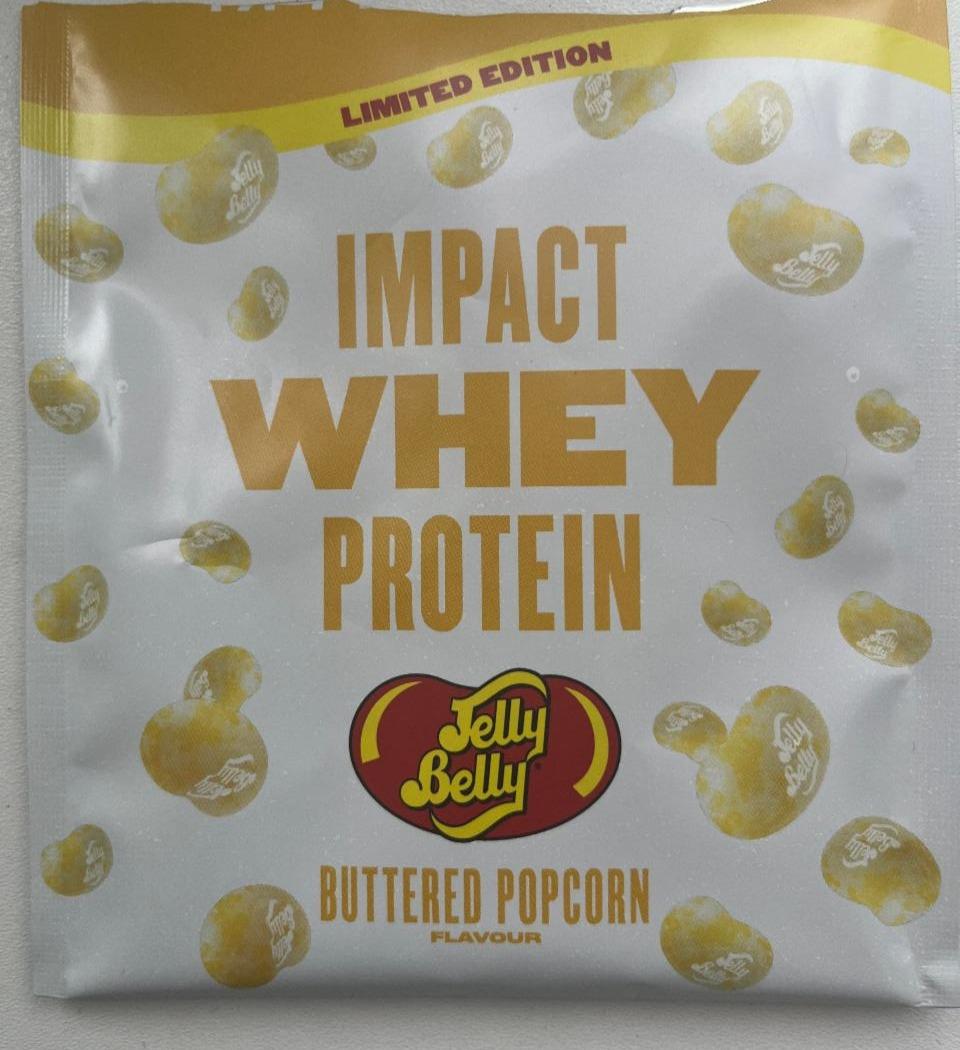Fotografie - Jelly Belly Impact Whey Protein Buttered Popcorn flavour Myprotein