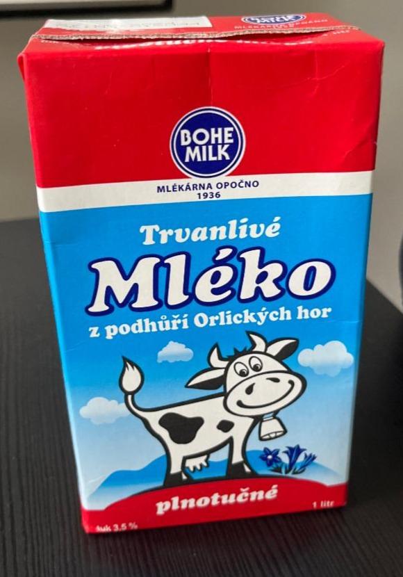 Fotografie - mléko plnotučné 3,5% tuku Bohemilk