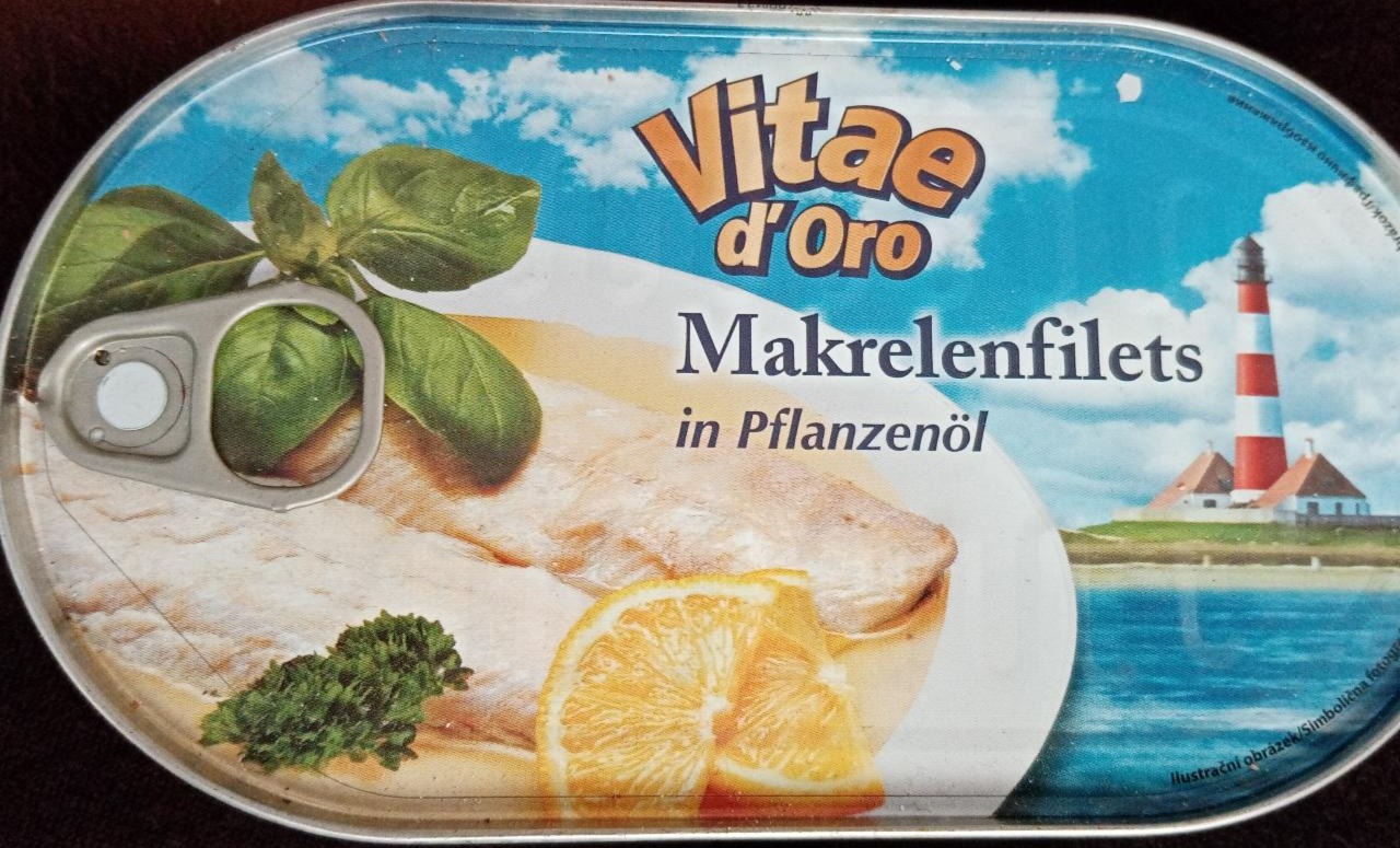 Fotografie - Makrelenfilets in Pflanzenöl Vitae d´Oro