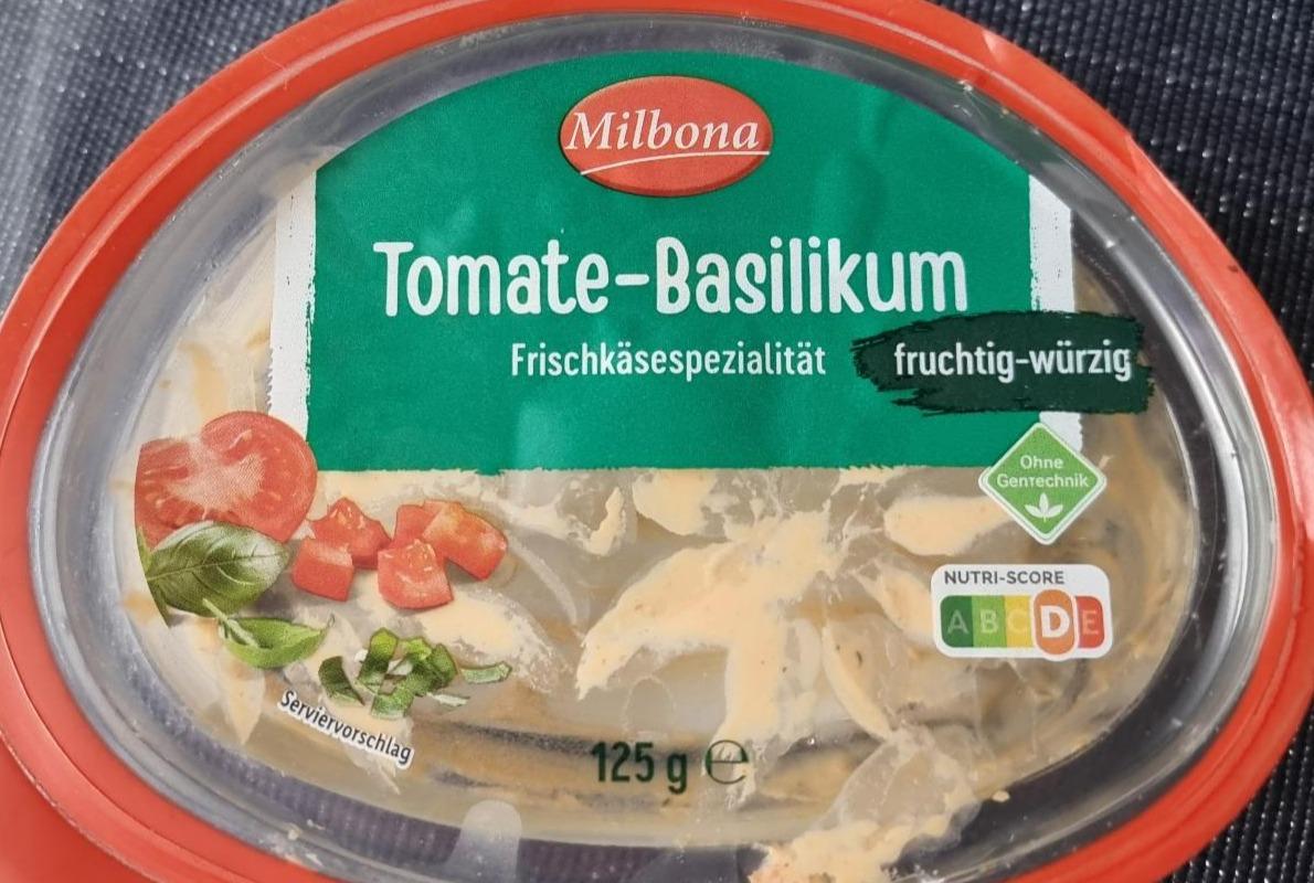 Tomate-Basilikum Frischkäse Milbona - kalorie, kJ a nutriční hodnoty ...
