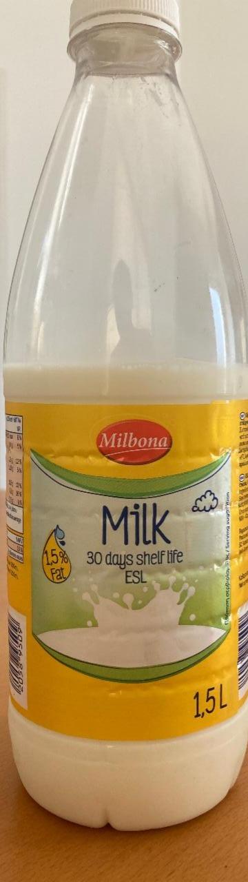 Fotografie - Milk 1,5% 30 days shelf life Milbona
