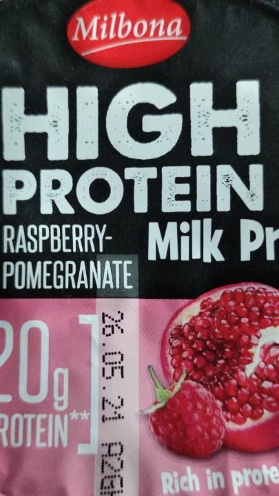 Fotografie - High protein Raspberry-Pomegranate Milbona
