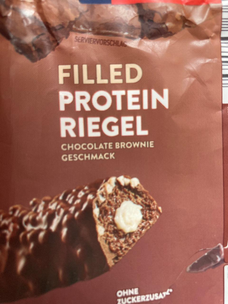 Fotografie - Filled Protein Riegel Chocolate Brownie Aldi Sports