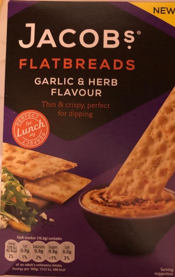 Fotografie - Flatbreads Garlic & Herb Flavour Jacob's