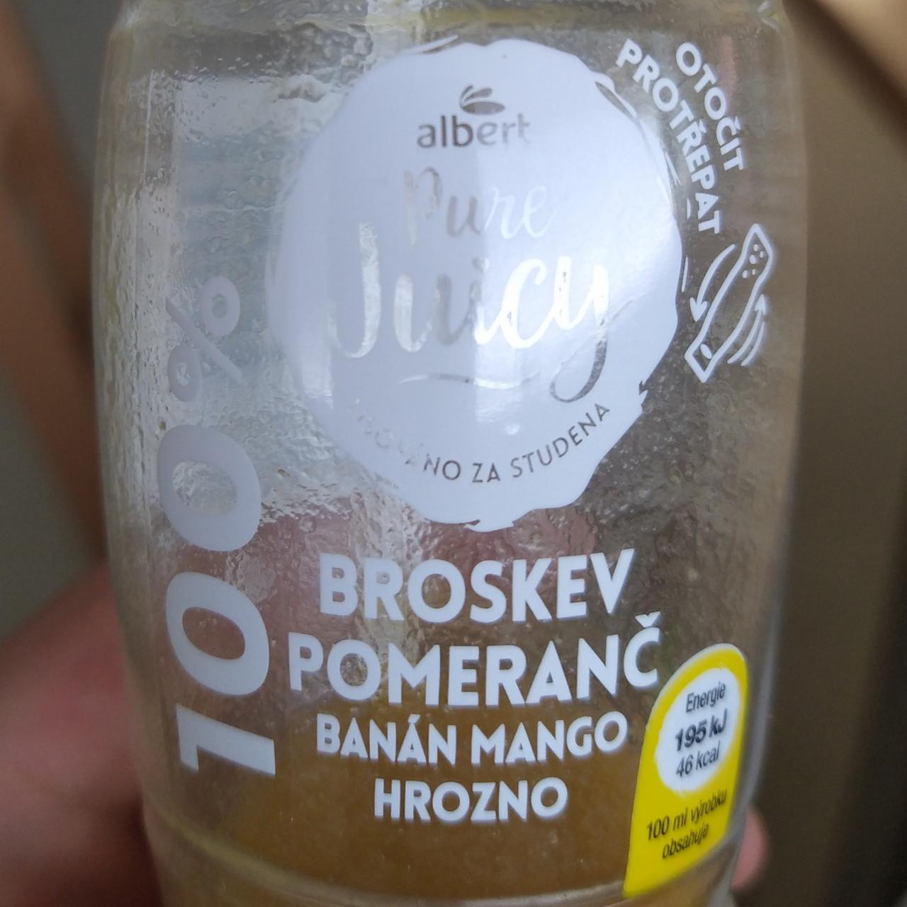 Fotografie - Pure juice broskev, pomeranč banán mango víno Albert