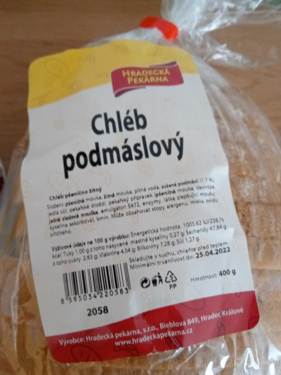 Fotografie - Chléb podmáslový Hradecká pekárna 