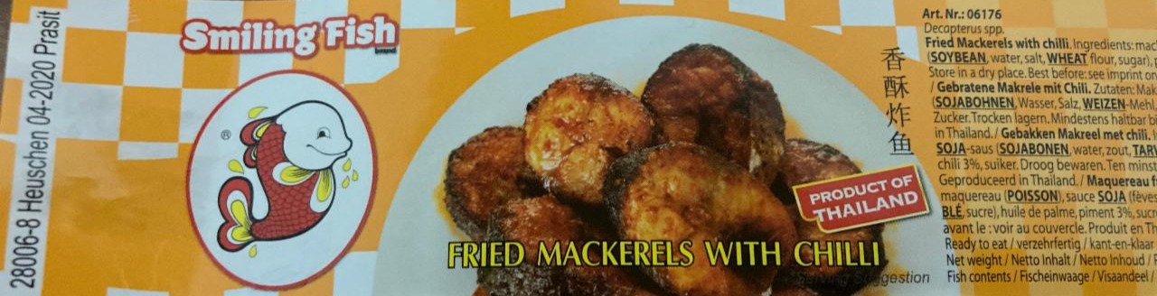 Fotografie - Fried mackerles with chilly Smiling Fish