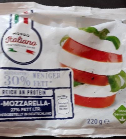 Fotografie - Mozzarella 30% fett Mondo Italiano