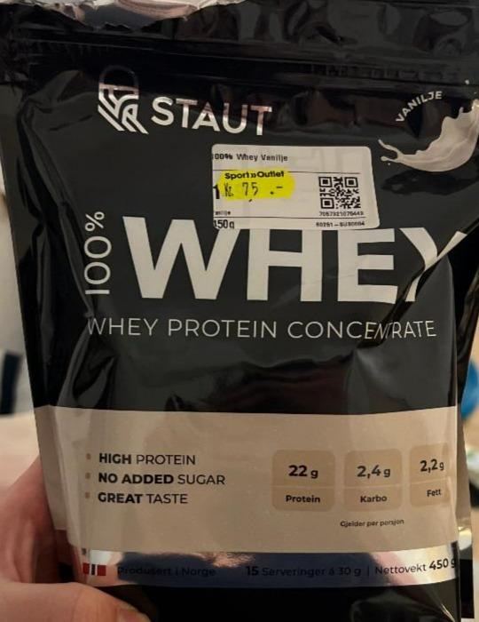 Fotografie - 100% Whey protein concentrate Vanilje Staut
