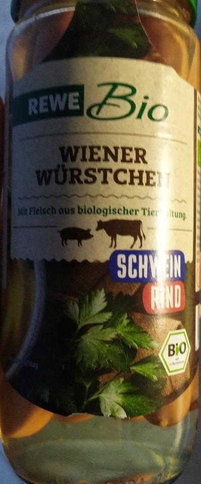 Fotografie - Wiener Würstchen schwein rind REWE Bio