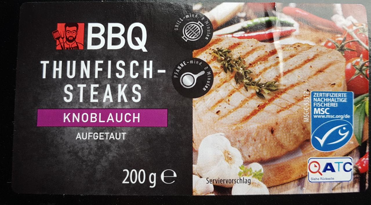 Fotografie - Thunfisch Steaks Knoblauch BBQ
