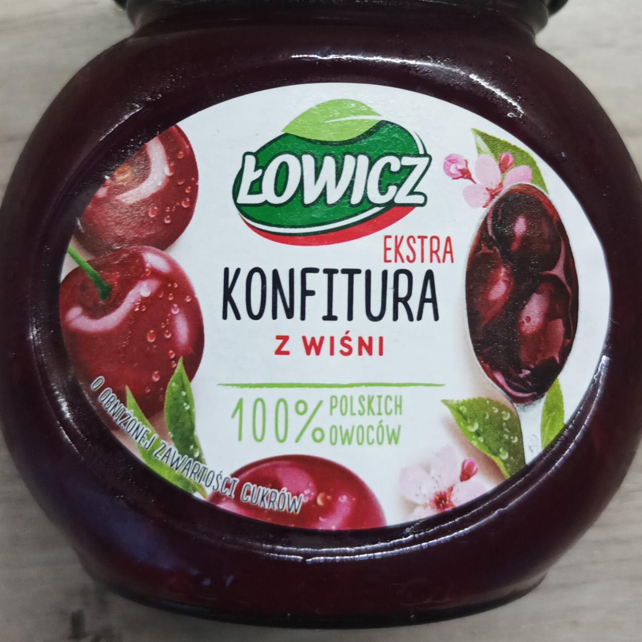 Fotografie - Ekstra Konfitura z wiśni o obniżonej zawartości cukrów Łowicz