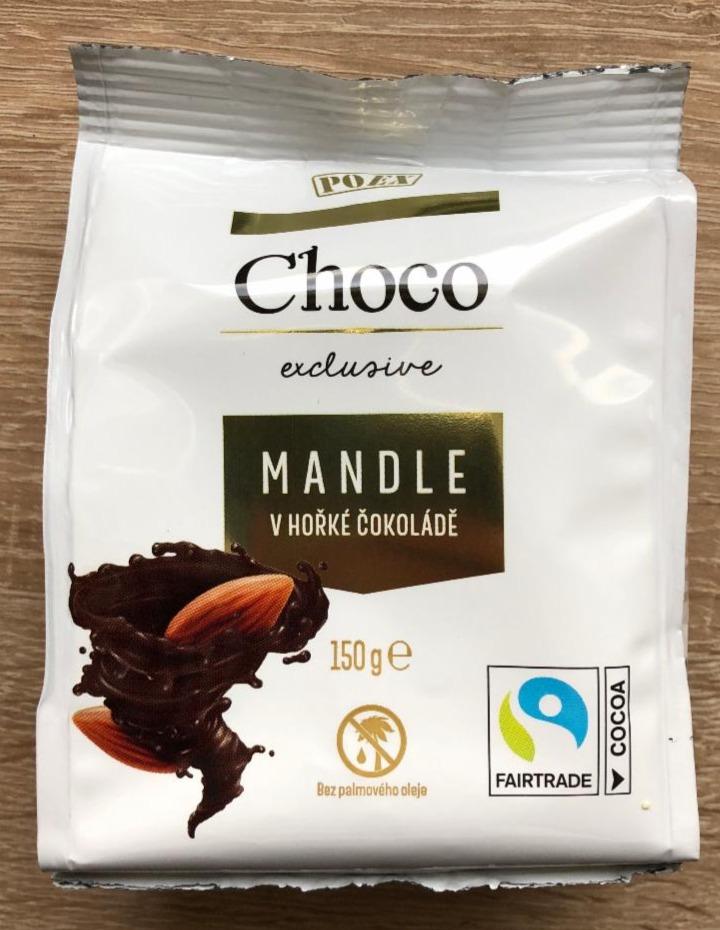 Fotografie - Mandle v hořké čokoládě Choco exclusive Poex